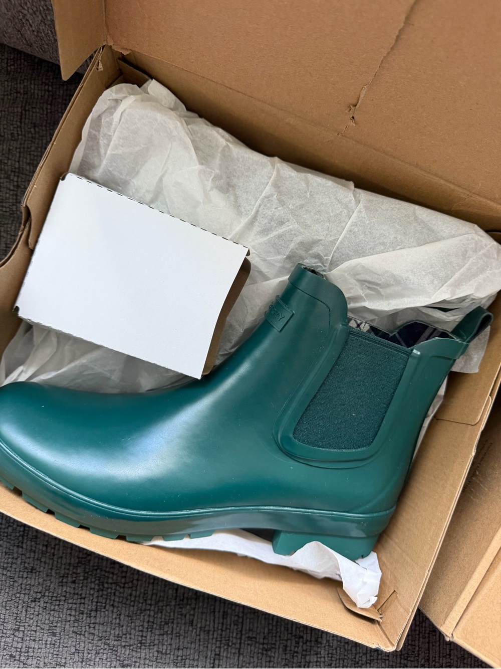 Sperry Teal Chelsea Rain Ankle Boot - women